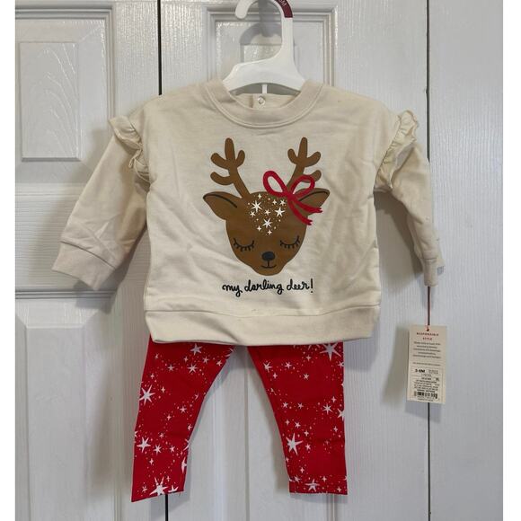 Cat & Jack NWT Baby Darling Dear Outfit Set 3-6 Months - Picture 1 of 6